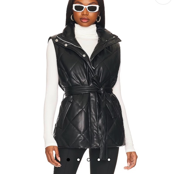 Blank NYC Jackets & Blazers - BLANKNYC Faux Leather Vest in Night Fever Size M